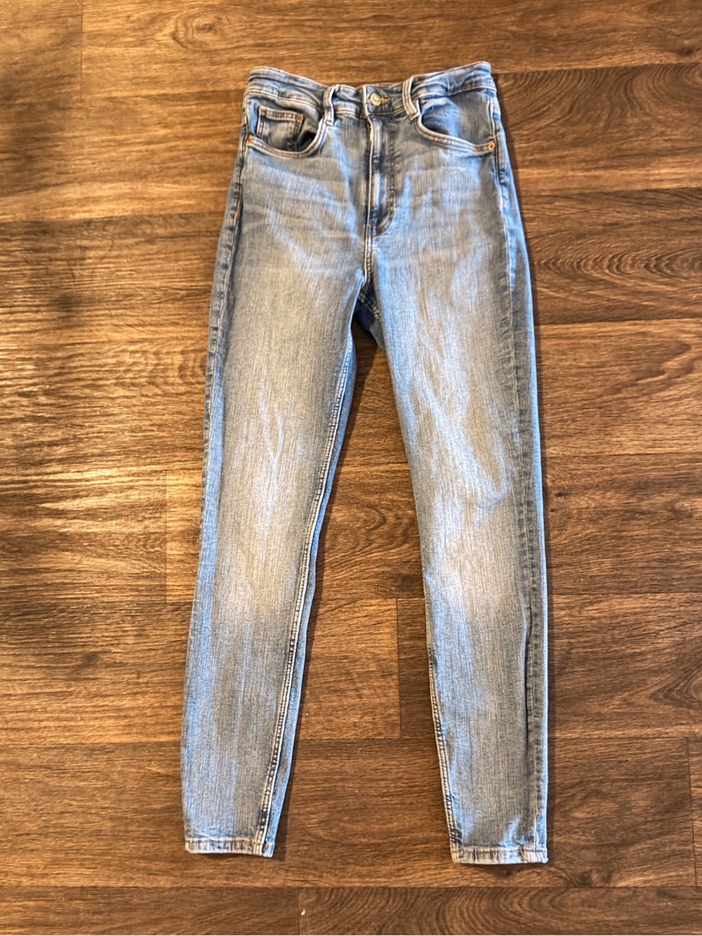 Zara Light Blue Stretch High-Rise Skinny Jeans Size 6 Like New